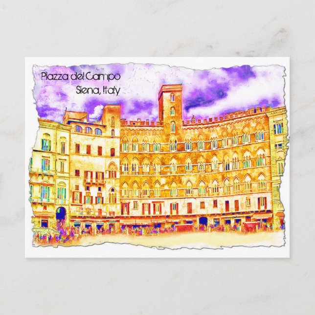 Cartão Postal Piazza del Campo (Frente)