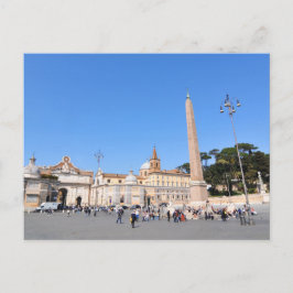 Cartão Postal Piazza del Popolo, Roma, Itália