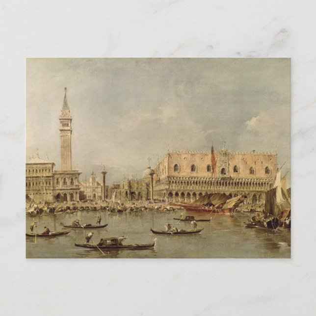 Cartão Postal Piazzetta e Palazzo Ducale (Frente)