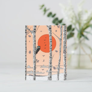 Cartão Postal Pica-pau japonês