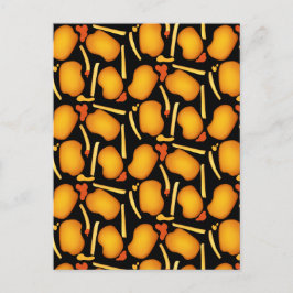 Cartão Postal picadas de galinha e de batata frita