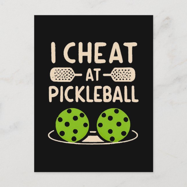 Cartão Postal Pickleball Engraçado (Frente)