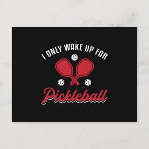 Cartão Postal Pickleball Eu Só Acordar Para Jogador De Pickleba