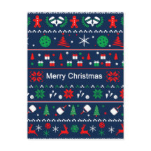 Pickleball 🎄 Ugly Sweater Natal, texto personaliz