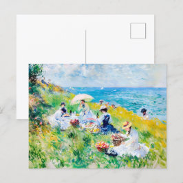 Cartão Postal Picnic by the Sea - Impressionista Trabalho de art