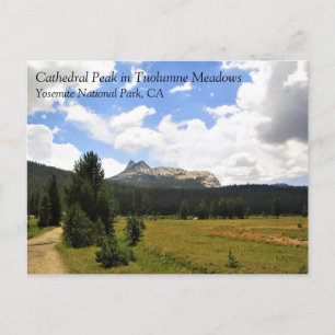 Cartão Postal Pico da Catedral em Tuolumne Meadows, Yosemite, CA