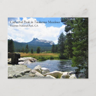 Cartão Postal Pico da Catedral em Tuolumne Meadows, Yosemite, CA