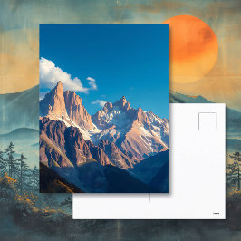 Cartão Postal Pico de Montanha Bonito