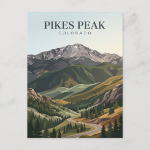 Cartão Postal Pico Pikes Colorado