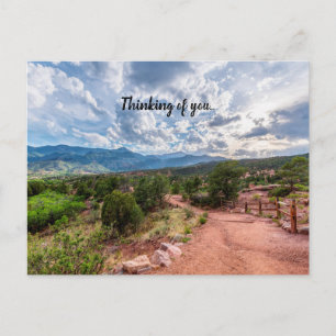 Cartão Postal Pico Pikes do Colorado Sunset Thinking Of U