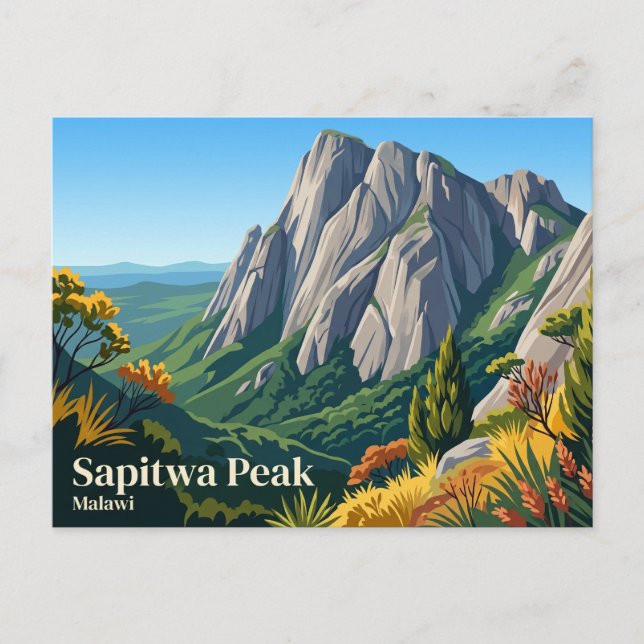 Cartão Postal Pico Sapitwa Malawi (Frente)