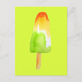 Cartão Postal picolé de laranja-limão Verão gelado-bloqueio-pop