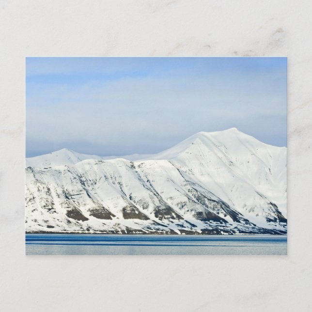 Cartão Postal Picos de neve Woodfjord Svalbard 2 (Frente)