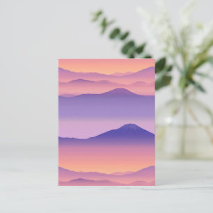 Cartão Postal Picos do Pôr do Sol – Paisagem dos Sonhos da Monta