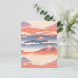 Cartão Postal Picos do Pôr do Sol – Paisagem dos Sonhos da Monta