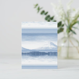 Cartão Postal Picos Nebulosos – Paisagem Montanhosa em Aquarela