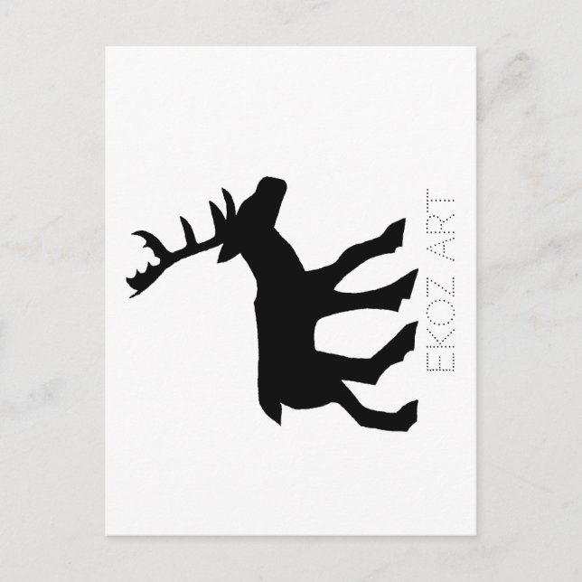 Cartão Postal Pictic Stag Cutout (Frente)