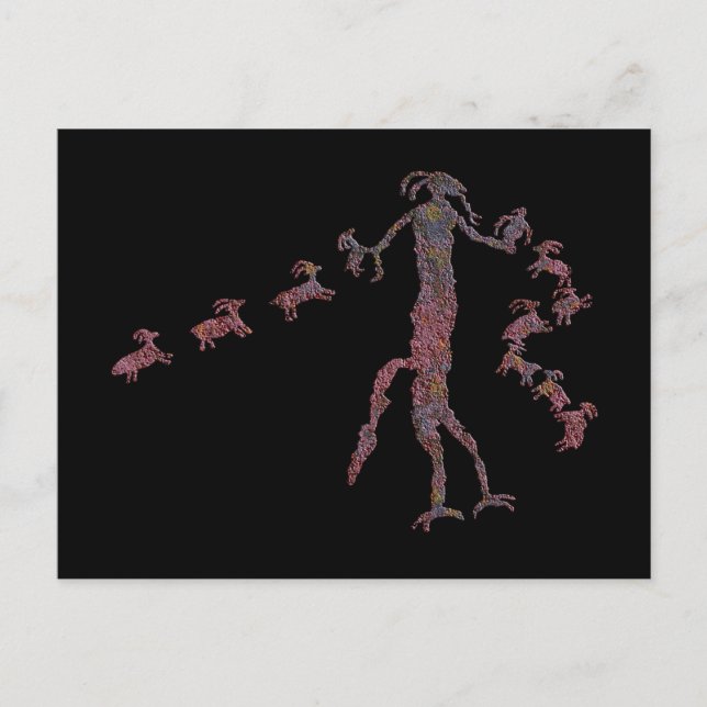 Cartão Postal Pictografo com espírito de animal (Frente)