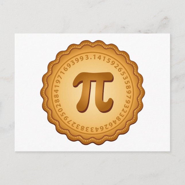 Cartão Postal PIE para todos na Pi Day Party (Frente)