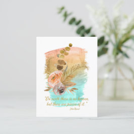Cartão Postal Pieces of Heaven Quote Boho Flowers 