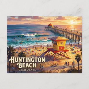 Cartão Postal Pier de Huntington Beach EUA