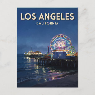 Cartão Postal Píer de Santa Mônica Los Angeles Califórnia