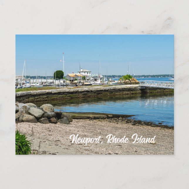 Cartão Postal Pier na Ilha de Newport Rhode (Frente)