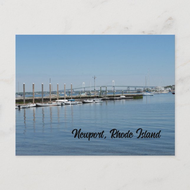 Cartão Postal Pier na Ilha de Newport Rhode (Frente)