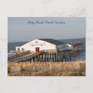 Cartão Postal Pier no Gatinho Hawk North Carolina, fotografia de