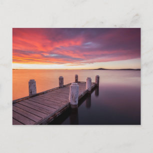 Cartão Postal Pier no lago Illawarra