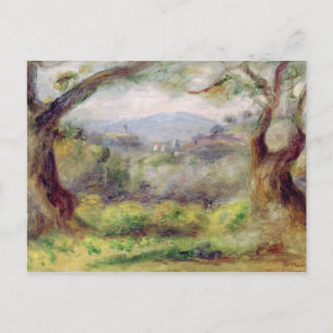 Cartão Postal Pierre A Renoir Paisagem em Les Collettes