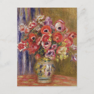 Cartão Postal Pierre A Renoir   Vase das tulipas e das anêmonas