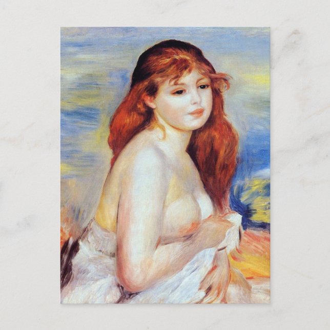 Cartão Postal Pierre Auguste Renoir - Banhista (Frente)