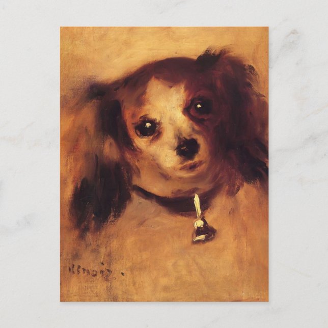 Cartão Postal Pierre-Auguste Renoir - Chefe de Cão (Frente)