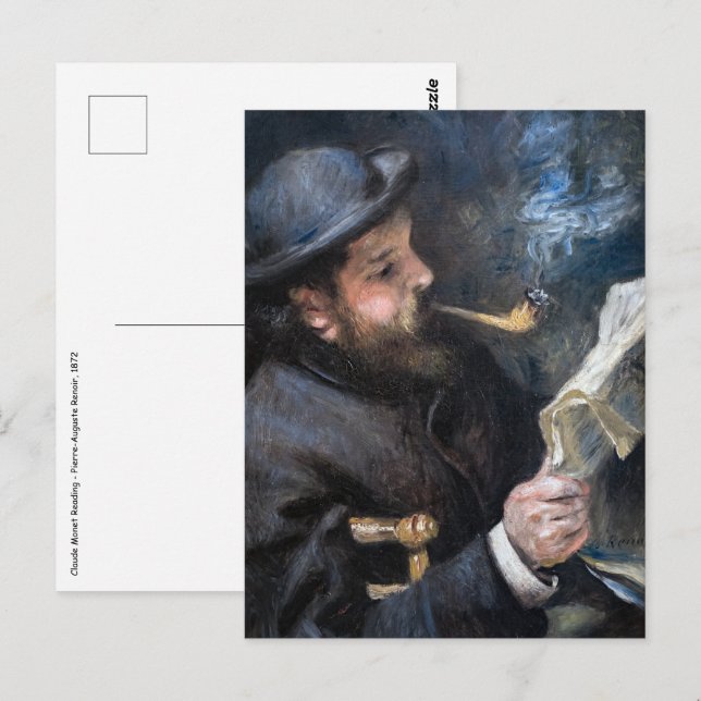 Cartão Postal Pierre-Auguste Renoir - Claude Monet Leitura (Frente/Verso)