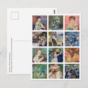 Cartão Postal Pierre-Auguste Renoir - Colagem em Grade de Master