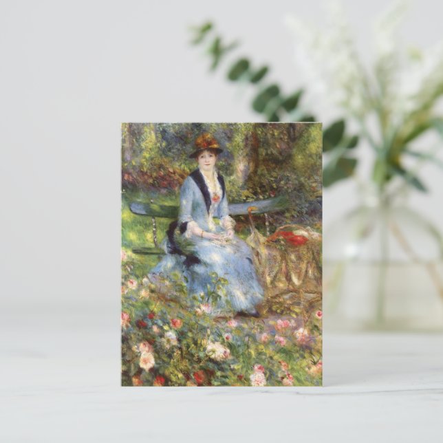 Cartão Postal Pierre-Auguste Renoir - Dans les Rosa (Em pé/Frente)