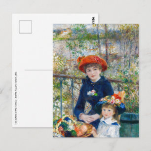 Cartão Postal Pierre-Auguste Renoir - Duas irmãs no terraço