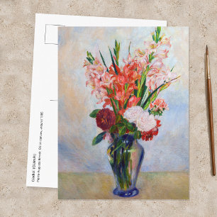 Cartão Postal Pierre-Auguste Renoir - Gladíolos