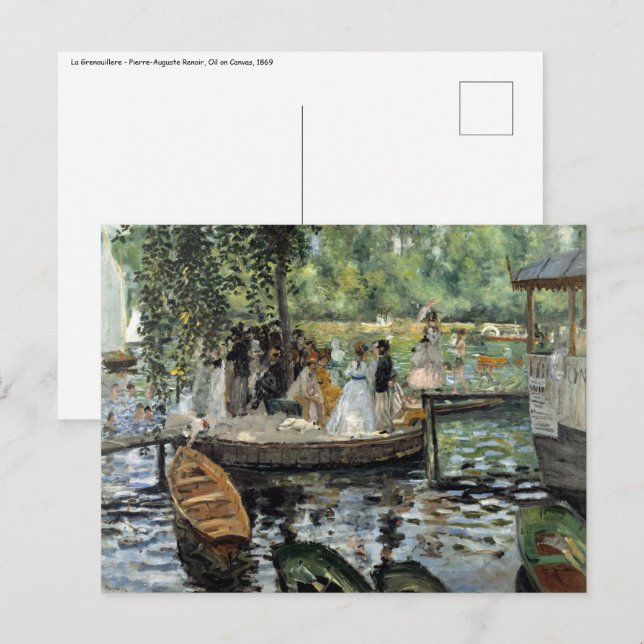 Cartão Postal Pierre-Auguste Renoir - La Grenouillere (Frente/Verso)