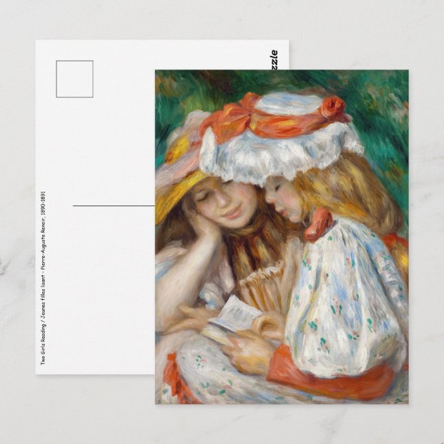 Cartão Postal Pierre-Auguste Renoir - Leitura De Duas Raparigas (Frente/Verso)