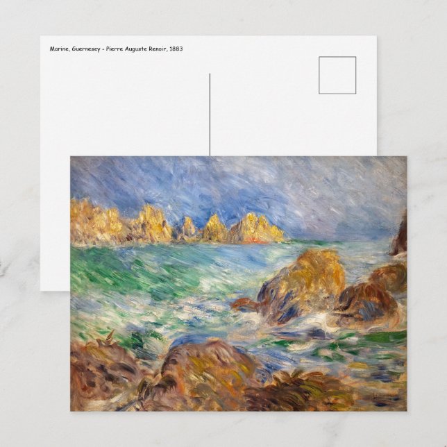 Cartão Postal Pierre-Auguste Renoir - Marine, Guernesey (Frente/Verso)