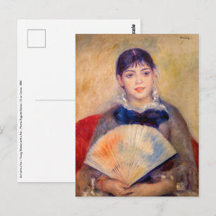 Cartão Postal Pierre-Auguste Renoir - Menina com um Leque