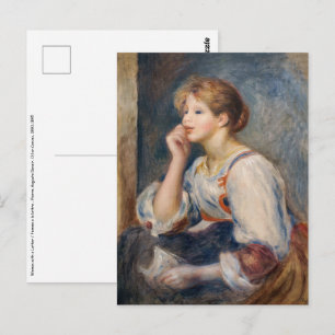 Cartão Postal Pierre-Auguste Renoir - Mulher com uma Carta