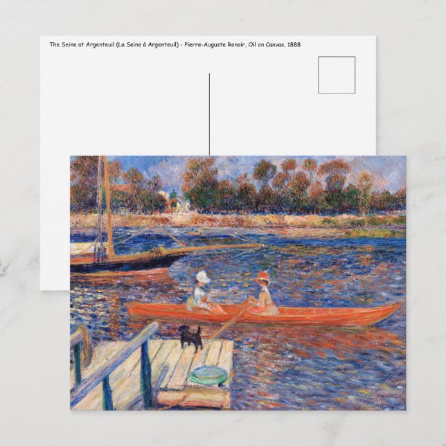 Cartão Postal Pierre-Auguste Renoir - O Sena na Argentina (Frente/Verso)