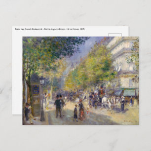 Cartão Postal Pierre-Auguste Renoir - Paris, Grands Boulevards