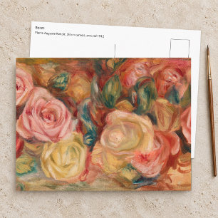 Cartão Postal Pierre-Auguste Renoir - Rosas
