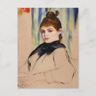 Cartão Postal Pierre Renoir - Jovem Mulher com Arma no Cabelo