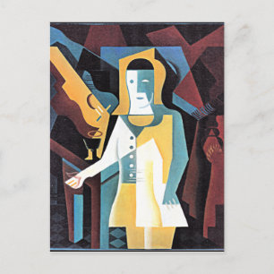 Cartão Postal Pierrot, trabalho de arte por Juan Gris