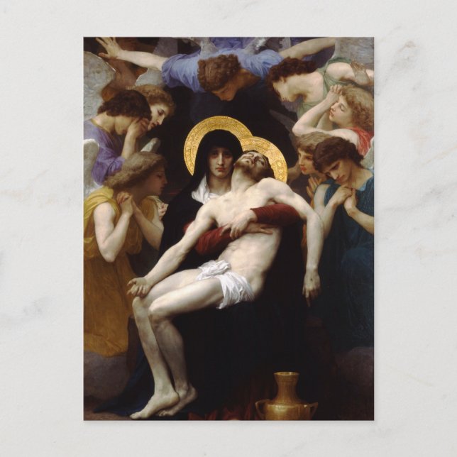 Cartão Postal Pieta de Bouguereau (Frente)